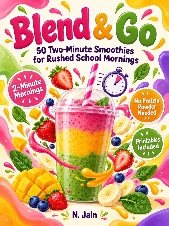 Blend & Go: 50 Kids Smoothie Recipes & Make-Ahead Freezer Pack Guide